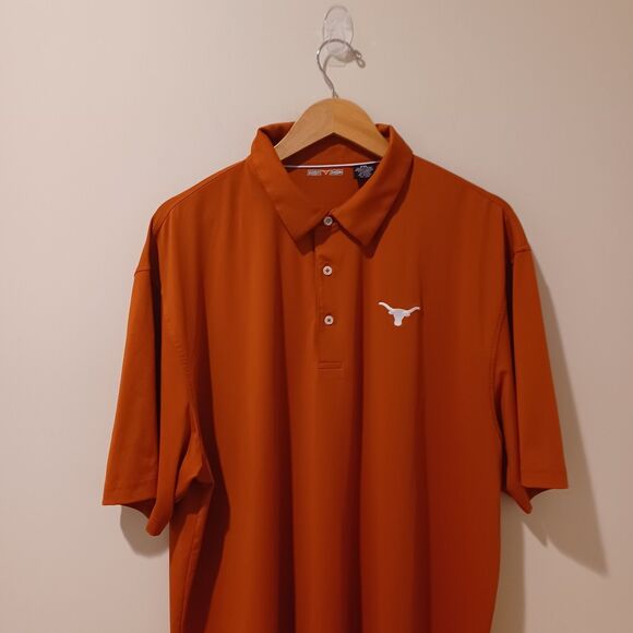 Forty Acres University of Texas Longhorns Golf Polo Shirt 2XL Orange Western UT - Picture 2 of 7